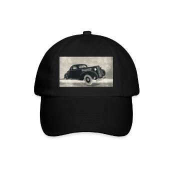 Vintage Old Car - Baseballkappe - Schwarz/Schwarz - Vorne