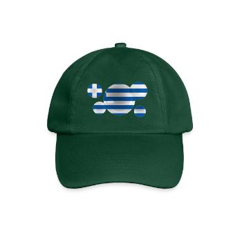 Drapeau de la Grèce sur les bulles - Casquette classique - vert bouteille - Devant