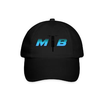 MTB Silhouette - Baseballkappe - Schwarz/Schwarz - Vorne