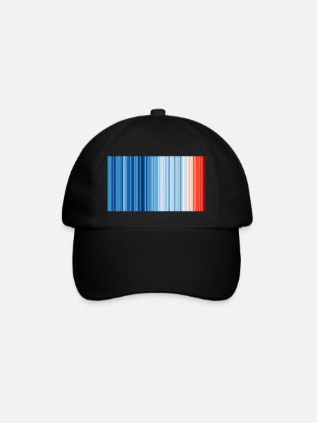 Warming Stripes Global 2019 - Baseballkappe - Schwarz/Schwarz