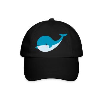 whale - Baseball Cap - black/black - Front