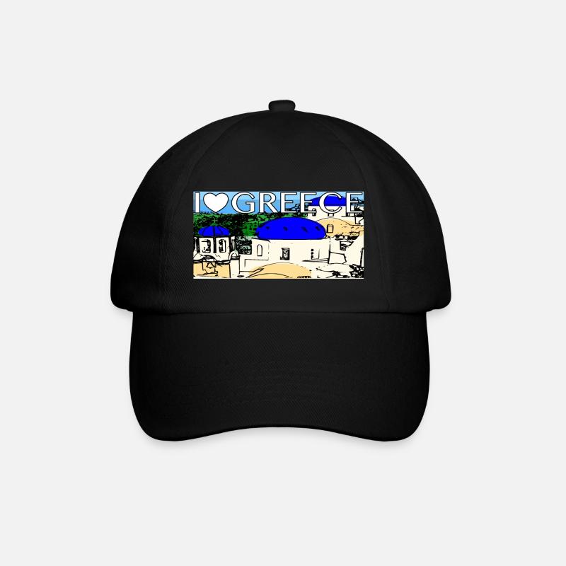 Grèce Santorini - Casquette classique - noir/noir