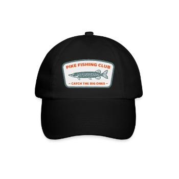 Cadeau rétro d'ange de club de pêche de brochet cool - Casquette classique - noir/noir - Devant