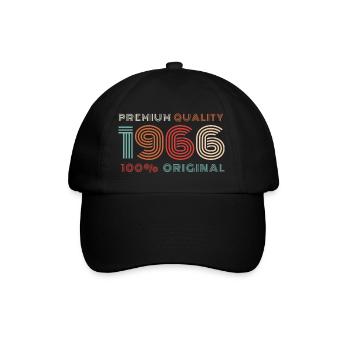 1966 Year of Birth Vintage - Baseball Cap - black/black - Front