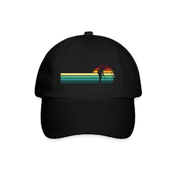Retro Golf Golf T-Shirt - Baseballkappe - Schwarz/Schwarz - Vorne