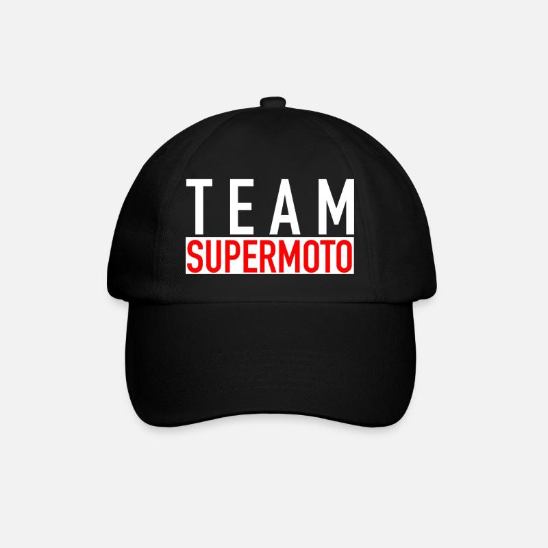 Team Supermoto - Baseballkappe - Schwarz/Schwarz
