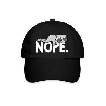 Funny Lazy Raccoon Lazy Sleeping Cap - Baseball Cap - black/black - Front