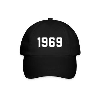 t-shirt 1969 anniversary 1969 - Baseball Cap - black/black - Front