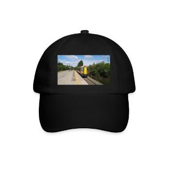Railway Train Approach 001 - Baseball Cap - black/black - Front