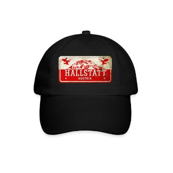 Hallstatt Austrian vintage sign - Baseball Cap - black/black - Front