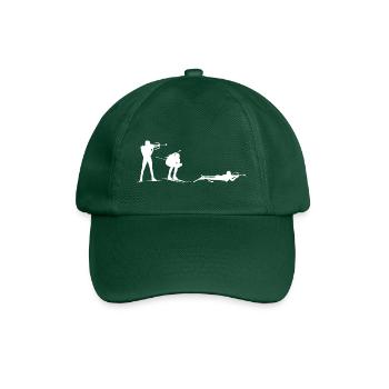 biathlon t-shirt biathlete - Baseball Cap - bottle green - Front