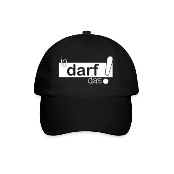 ig darf das! - Baseballkappe - Schwarz/Schwarz - Vorne