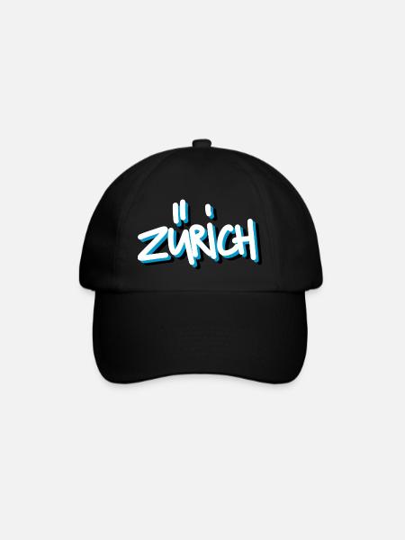 Zürich 1 - Baseballkappe - Schwarz/Schwarz