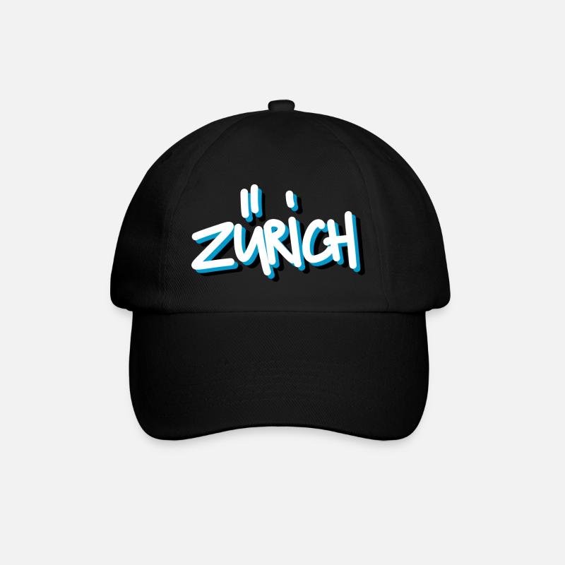 Zürich 1 - Baseballkappe - Schwarz/Schwarz