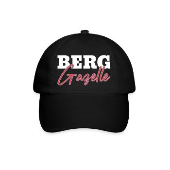 wanderer geschenkidee frau berg gazelle alpen - Baseballkappe - Schwarz/Schwarz - Vorne