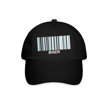 code barre biker white - Casquette classique - noir/noir - Devant