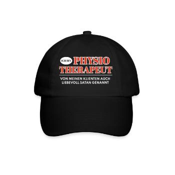 Physiotherapeut Physiotherapeut Physio Geschenk - Baseballkappe - Schwarz/Schwarz - Vorne
