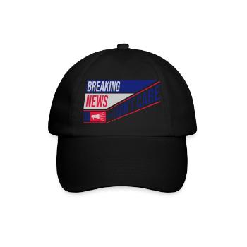 Breaking news don't care - Baseballkappe - Schwarz/Schwarz - Vorne