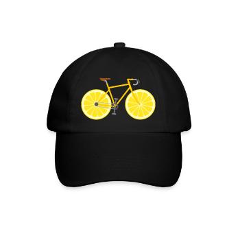 Road Bike Bicycle Fruit Fruit Lemon - Baseball Cap - black/black - Front