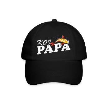 KOI Papa Awesome Vintage Koi Lover T-Shirt - Baseball Cap - black/black - Front