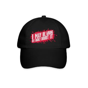 I may be wrong - Baseball Cap - black/black - Front