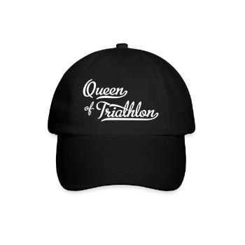 Queen of Triathlon - Baseballkappe - Schwarz/Schwarz - Vorne