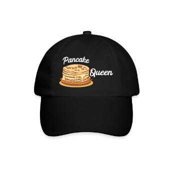 Pancake Pfannenkuchen Süßes Frühstück Essen - Baseballkappe - Schwarz/Schwarz - Vorne