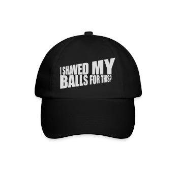 Je me suis rasé les couilles - Casquette classique - noir/noir - Devant