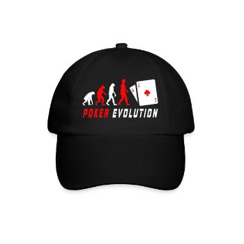 Évolution du poker - Casquette classique - noir/noir - Devant