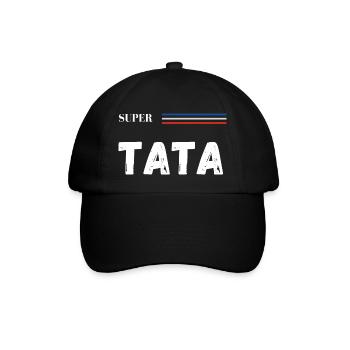 super tata - t-shirt assorti - Casquette classique - noir/noir - Devant