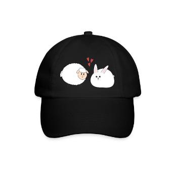 Rabbit and sheep, Easter - Baseball Cap - black/black - Front