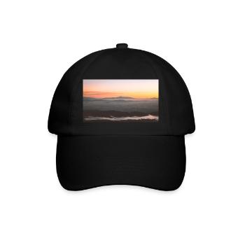 Morning glowing light on the summits of Kisavos - Baseball Cap - black/black - Front