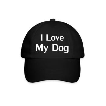 Dog Hund - Baseballkappe - Schwarz/Schwarz - Vorne