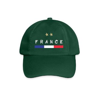 Maillot de football France Drapeau français - Casquette classique - vert bouteille - Devant