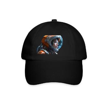 Woman Astronaut - Baseball Cap - black/black - Front