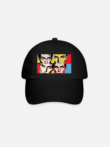 retro look - Baseballkappe - Schwarz/Schwarz