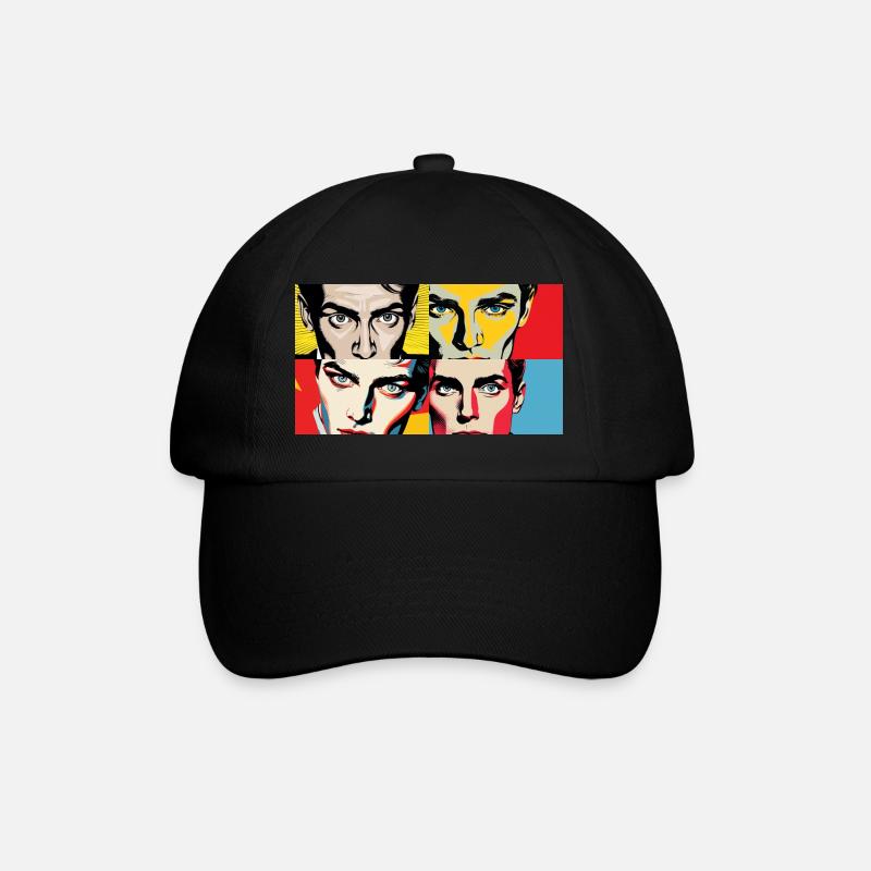retro look - Baseballkappe - Schwarz/Schwarz