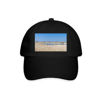 Paysage à la rivière Cubango avec girafe - Casquette classique - noir/noir - Devant