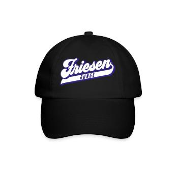 Friesen Junge | Farben änderbar - Baseballkappe - Schwarz/Schwarz - Vorne