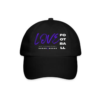 Love football blue - Baseball Cap - black/black - Front