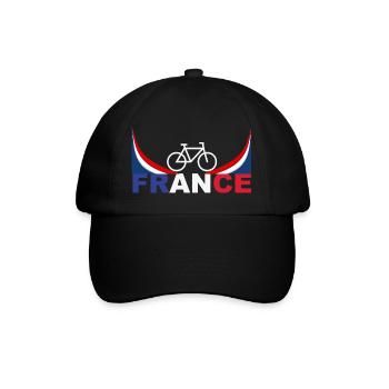 France - Baseballkappe - Schwarz/Schwarz - Vorne