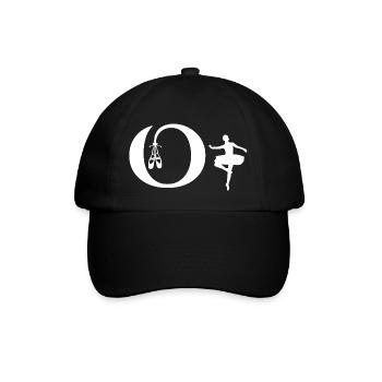 Buchstabe o Ballerina - Baseballkappe - Schwarz/Schwarz - Vorne