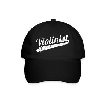 Lustiger Violinist - Baseballkappe - Schwarz/Schwarz - Vorne