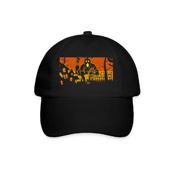 Retro Rugby d'Halloween - Casquette classique - noir/noir - Devant