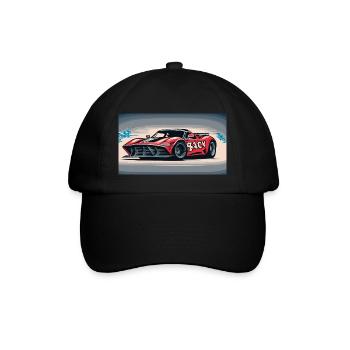 Racecar enveloped in the Mist - Baseball Cap - black/black - Front