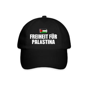freiheit für palästina - Baseballkappe - Schwarz/Schwarz - Vorne
