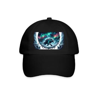 Norse Wolf Fenrir in Fantasy Wilds - Baseball Cap - black/black - Front