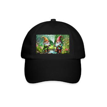 Mignons petits gnomes Vie quotidienne – bataille d’eau - Casquette classique - noir/noir - Devant