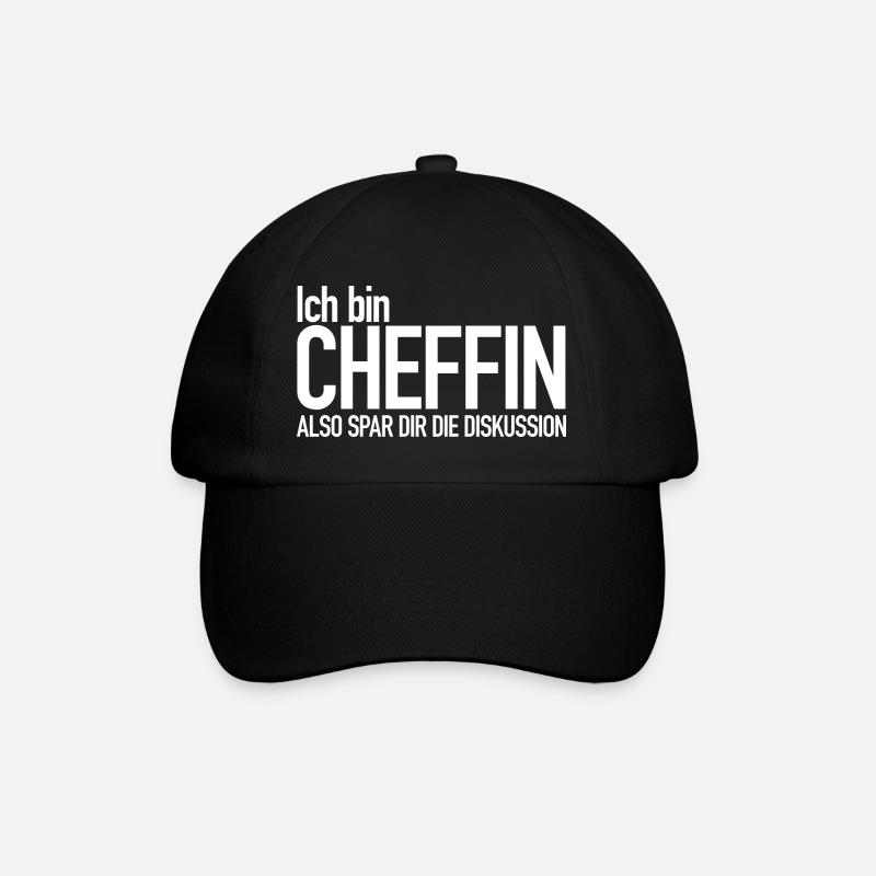 Ich bin Chefin... - Baseballkappe - Schwarz/Schwarz