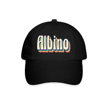 Albino t-shirt retro vintage t-shirt gift idea - Baseball Cap - black/black - Front